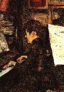 Henri de toulouse-lautrec Mlle Dihau au piano Spain oil painting artist